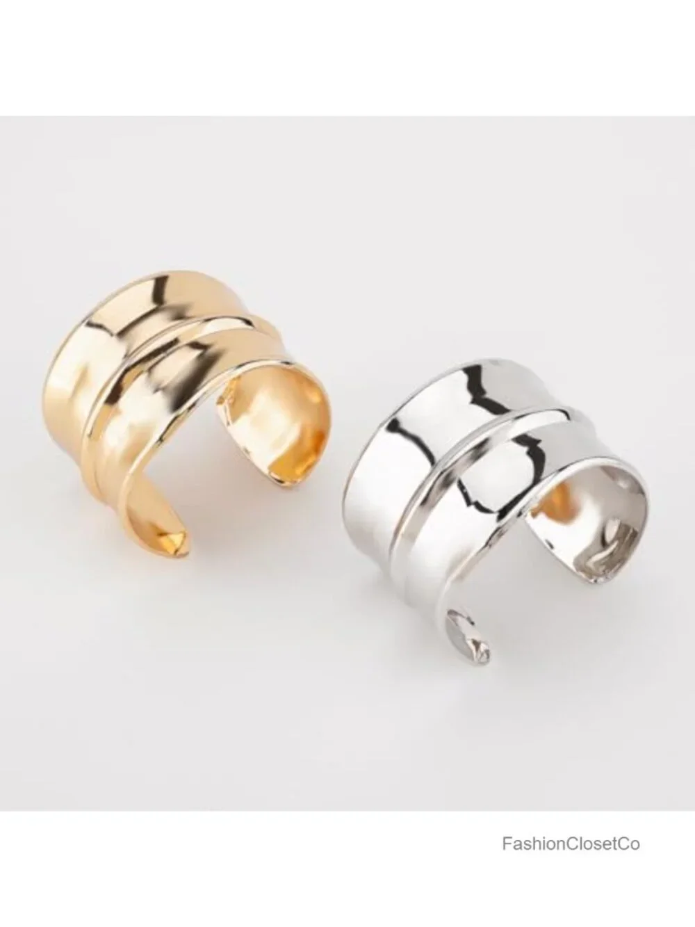 Chunky Cuff Bangle Geometric Opening Bracelet Minimalist Statement Arm Cuff